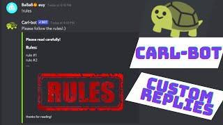 How to make CUSTOM REPLIES (tags) using Carl-bot  easily  !