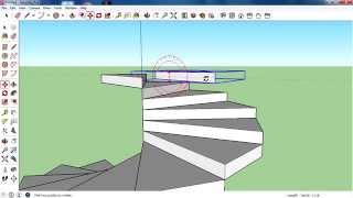 Creating Spiral Staircase and Normal Staircase in Sketchup Tutorial