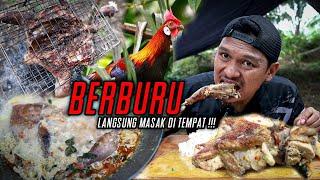 PEDASNYA NAMPOL‼️AYAM HUTAN BAKAR SANTAN PEDAS‼️BERBURU AYAM HUTAN LANGSUNG MASAK & MUKBANG DIHUTAN