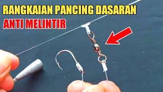 Cara mudah membuat rangkaian pancing dasaran anti melintir - Bottom fishing rig