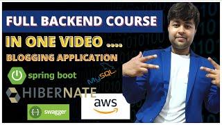 Free Backend  Course |   Full backend course using Spring Boot step by step in one video | Hindi