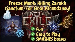 Path of Exile II: Ice Strike Monk vs Zarokh, final boss of Trial of Sekhemas! (XBox Controller)