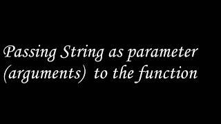 Passing string as arguments to function in c language.