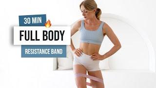 30 MIN FULL BODY Workout - Feel the Burn  (Intermediate) with Mini Resistance Band