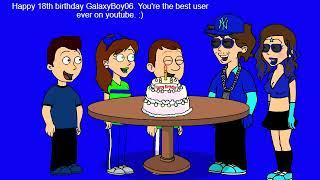 Happy 18th birthday, GalaxyBoy06. :) You're the best user in youtube
