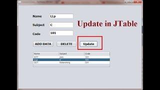 JTable in JAVA Swing | Update Selected Row From JTable