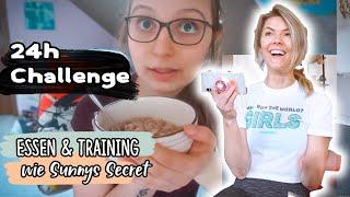 Reaktion auf 1 Tag essen und trainieren wie SUNNY SECRET | 24h Challenge