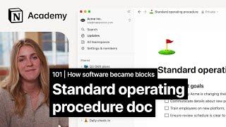How to build a standard operating procedure doc