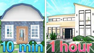 10 min VS 1 hour BLOXBURG BUILD!