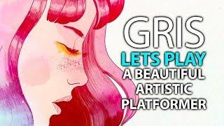 GRIS - A Beautiful Artistic Platformer - Part 1 Lets Play Playthrough No Commentary