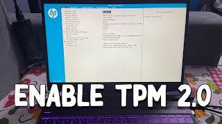 How To Enable TPM 2.0 in HP LAPTOP Bios for Windows 11