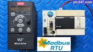 Mitsubishi FX3U "Modbus RTU" Danfoss FC51 Tutorial