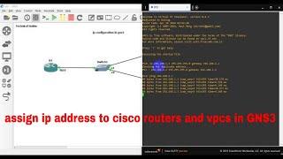 How to Assign an IP Address to Cisco Router and Vpcs in GNS3 | Technical Hakim #gns3RouterSetup