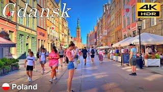 Gdansk Walking Tour / Daytime walk in the Old Town of Gdansk / Poland  / August 2024 /4K HDR