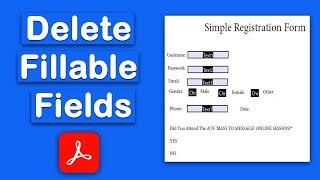 How to delete fillable fields from PDF using Adobe Acrobat Pro DC