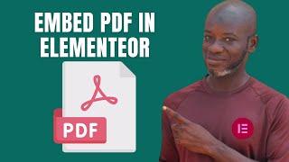 Embed PDF in Elementor Without Any Plugin