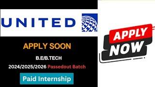 United Internship for 2026, 2025, 2024 passing out batch | #internship #paidinternship #fresherjobs