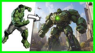 AVENGERS but TRANSFORMERS HYBRIDS  - VENGERS  All Characters (marvel & DC) 2025 