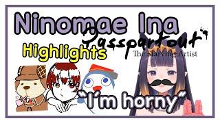 Ninomae Ina Draws Senchou and More in PASSPARTOUT! - Hololive EN Highlights