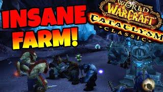 This Cataclysm Goldfarm is INSANE! Gold & Leveling AoE Farm!