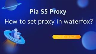 Pia s5 proxy——How to setup and configure proxy in waterfox browser?