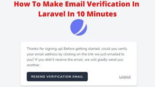 How To Make Email Verification In Laravel After Registration