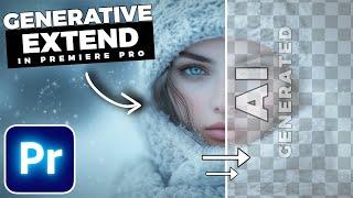 Extend VIDEOS With GENERATIVE EXTEND In Premiere Pro