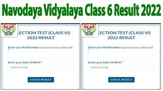 JNVST Navodaya Vidyalaya Class 6 Result 2022 Jawahar Navodaya Vidyalaya Class 6 Result 2022