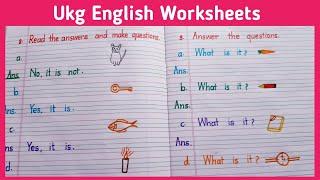 English Worksheets for UKG -1 | English worksheets | UKG Worksheets | worksheets |Eng Teach