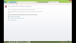 How to Remove Internet Explorer Security Certificate error