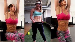 Best Female Abs Workout | FBB Presents JUST Female abs RIPPED  SHREDDED Girls abs! P-3