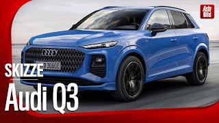 Audi Q3 (2024) | Neuer Audi Q3 wird die letzte Version mit Verbrennungsmotor | Skizze