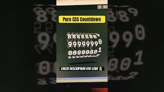 Pure CSS Countdown | CSS #tutorials #css #coding #shorts