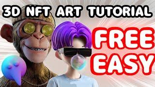 THE MOST EASIEST METHOD TO CREATE 3D NFT FOR FREE | 3D NFT TUTORIAL FOR BEGINNERS