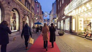 Walking in Stockholm, Sweden: Regeringsgatan to Sturegallerian(exclusive mall)