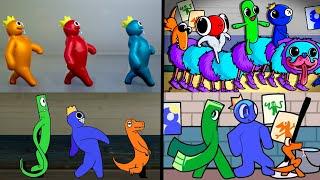 Family Rainbow Friends Walk Genius All Versions