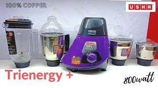 Usha trienergy plus 800w copper motor mixer grinder heavy duty with 4 jar