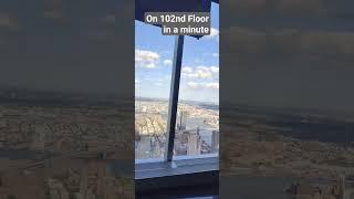 On 102nd Floor in a minute #viral #youtubeshorts #newyork #wtc #oneworldobservatory #love