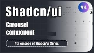 Building with shadcn/ui: Carousel in Next js | Part 4