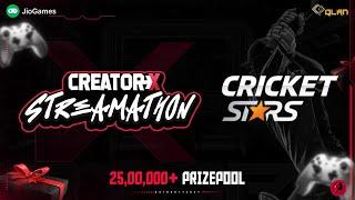 CreatorX Streamathon Day 2- Cricket Stars | India's Largest Gaming Creator Hunt