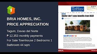 BRIA HOMES, INC. PRICE APPRECIATION