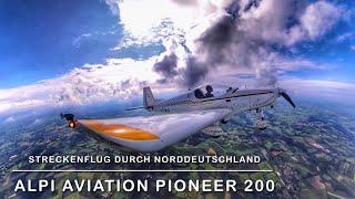 Streckenflug mit der Pioneer 200 durch Norddeutschland