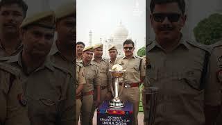 The ICC Men's Cricket World Cup Trophy at Taj Mahal  #CWC23