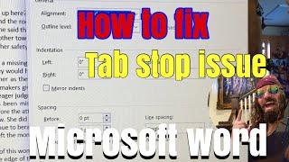 Indent and Spacing Off - HOW TO FIX TAB STOP ISSUE (Microsoft Word)