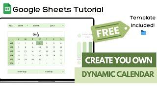 How to make an Dynamic Calendar in google sheets (+ Free Template) (Level 2)