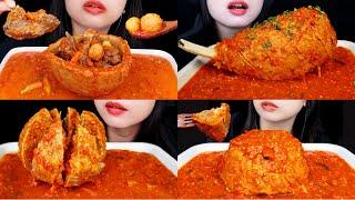 MAKNYOS! KOMPILASI ASMR BAKSO MONSTER PEDAS BAKSO SERA SIMO  MUKBANG ASMR INDONESIA