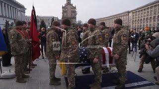 Funeral held for U.S. Marine Corps veteran in Kyiv who died alongside Ukrainian forces