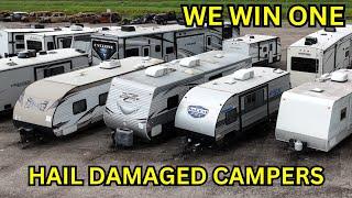 MIKE CHECKS OUT HAIL DAMAGED CAMPERS ENDS UP WINNING ONE