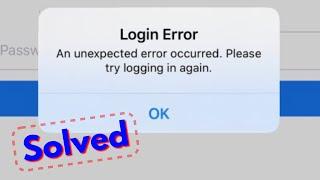 Fix Facebook Login Error An unexpected error occurred Please try logging in again iPhone