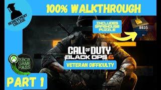 COD Black Ops 6 - Campaign Veteran Difficulty 100% Walkthrough Part 1 PLUS Safehouse Puzzles